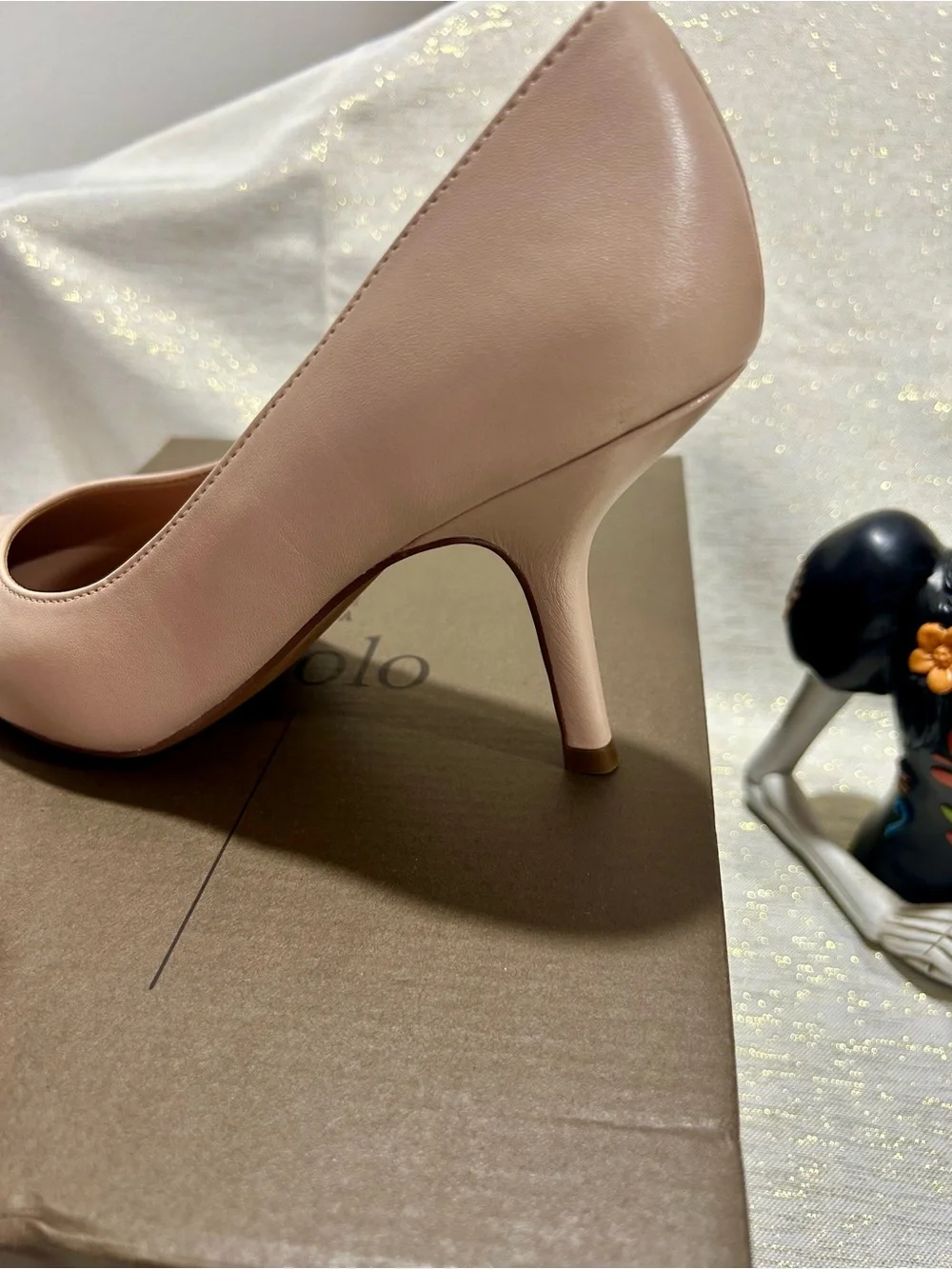 Paolo Blush Pink Pointed Toe Leather Pumps